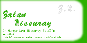 zalan missuray business card